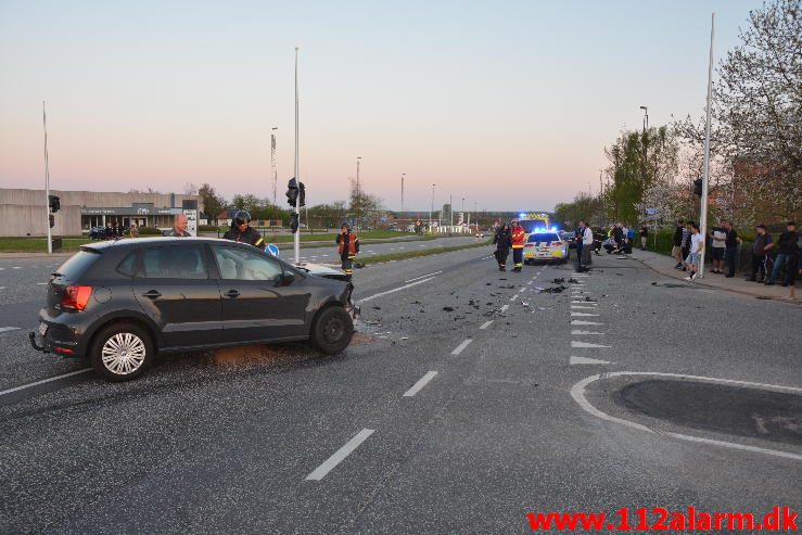 FUH med fastklemt. Viborgvej i Vejle. 08/05-2016. Kl. 17:30.