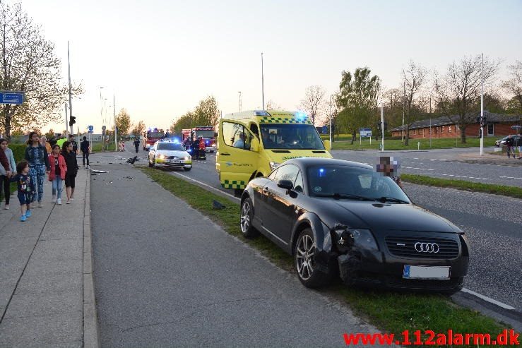 FUH med fastklemt. Viborgvej i Vejle. 08/05-2016. Kl. 17:30.