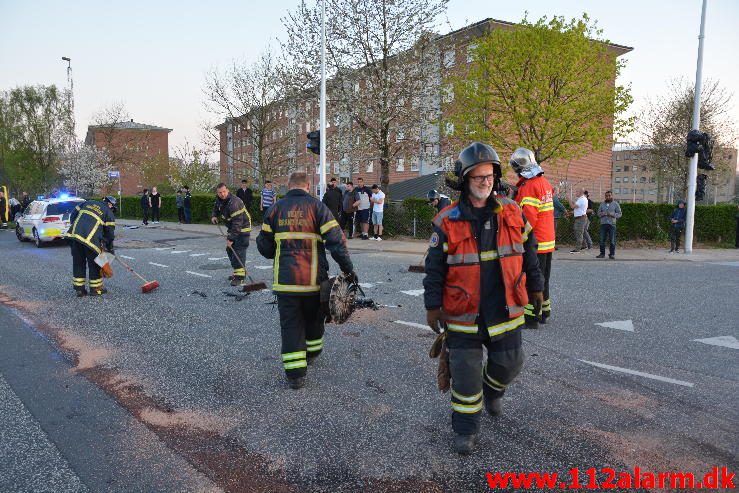 FUH med fastklemt. Viborgvej i Vejle. 08/05-2016. Kl. 17:30.