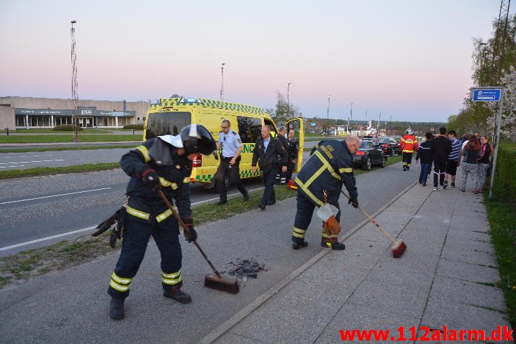 FUH med fastklemt. Viborgvej i Vejle. 08/05-2016. Kl. 17:30.