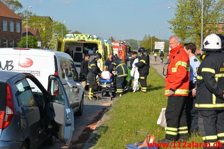 FUH med fastklemt. Damhaven i Vejle. 09/05-2016. Kl. 8:09.