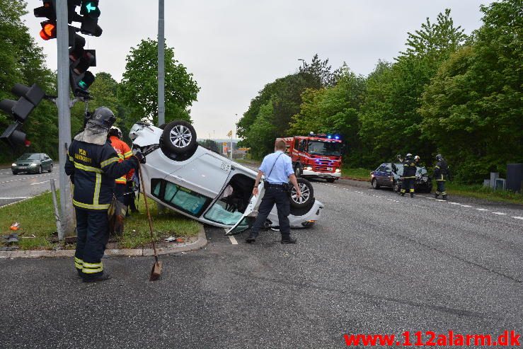 FUH med fastklemt. Fredericiavej lige ved Motorvejen. 24/05-2016. Kl. 18:56.