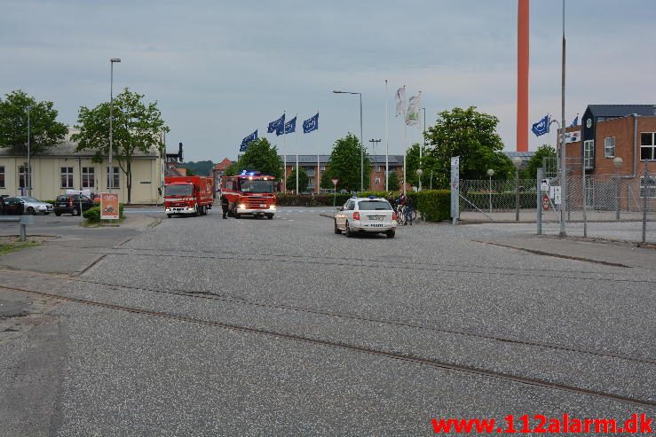 Større kemikalieudslip. Strandgade i Vejle. 29/05-2016. Kl. 19:46.