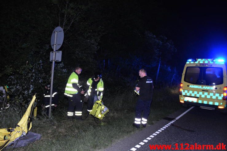 Ambulance forulykket Bredstenvej ved Skibet. 05/06-2016. Kl. 01:04.