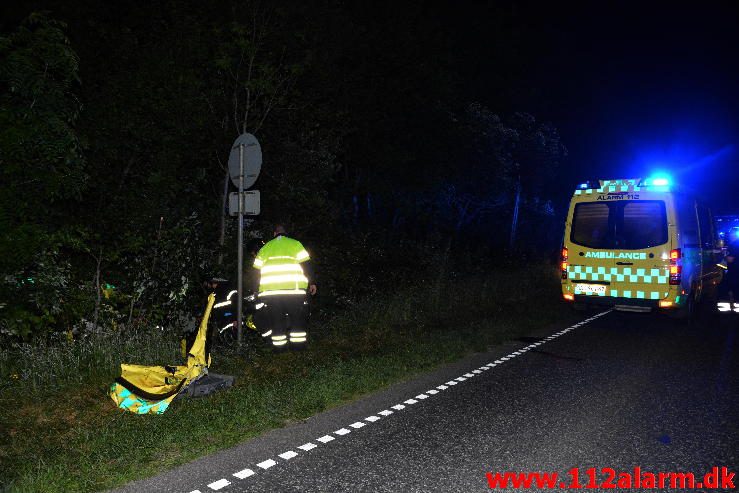 Ambulance forulykket Bredstenvej ved Skibet. 05/06-2016. Kl. 01:04.