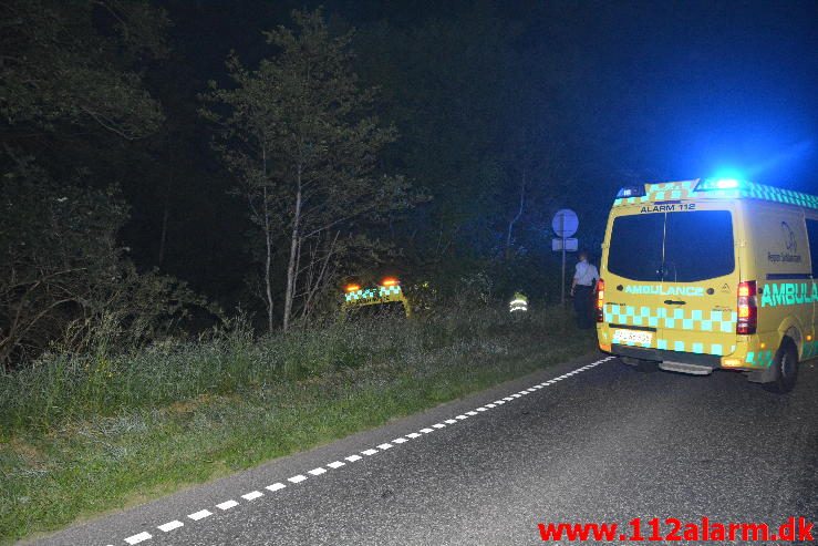 Ambulance forulykket Bredstenvej ved Skibet. 05/06-2016. Kl. 01:04.