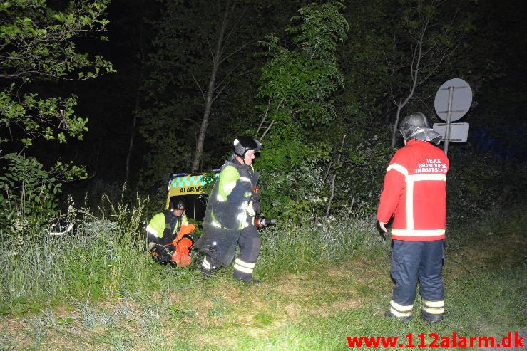 Ambulance forulykket Bredstenvej ved Skibet. 05/06-2016. Kl. 01:04.