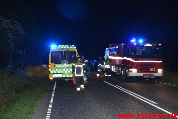 Ambulance forulykket Bredstenvej ved Skibet. 05/06-2016. Kl. 01:04.