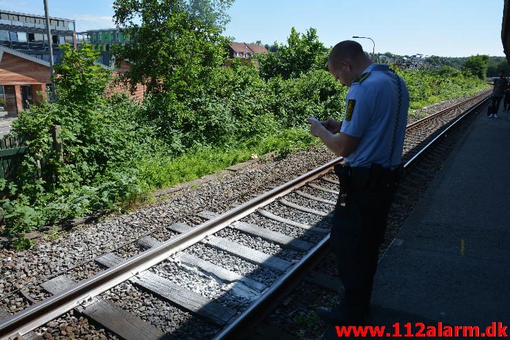 Brand i Passagertog. Vejle banegård. 06/06-2016. Kl. 14:52.