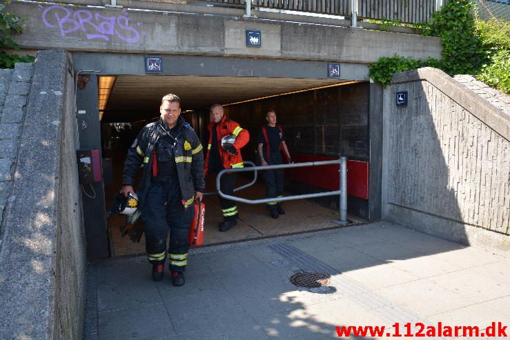 Brand i Passagertog. Vejle banegård. 06/06-2016. Kl. 14:52.