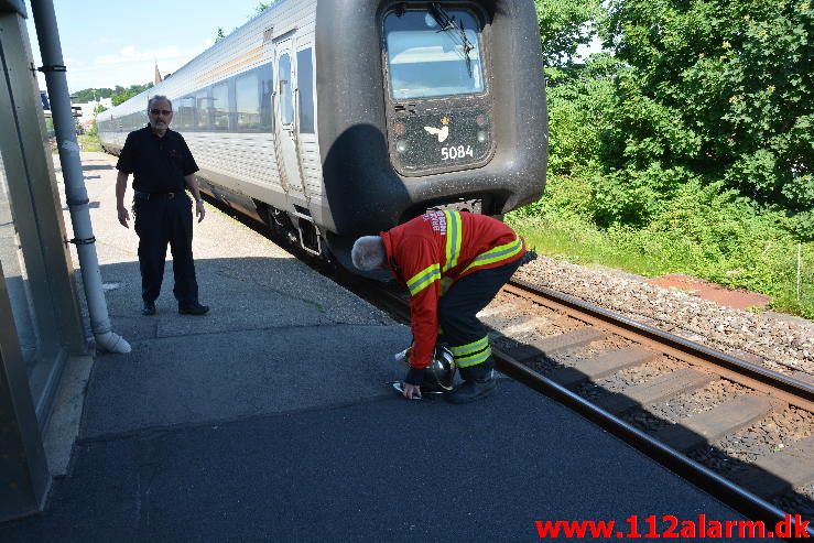 Brand i Passagertog. Vejle banegård. 06/06-2016. Kl. 14:52.