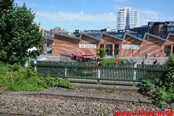 Brand i Passagertog. Vejle banegård. 06/06-2016. Kl. 14:52.