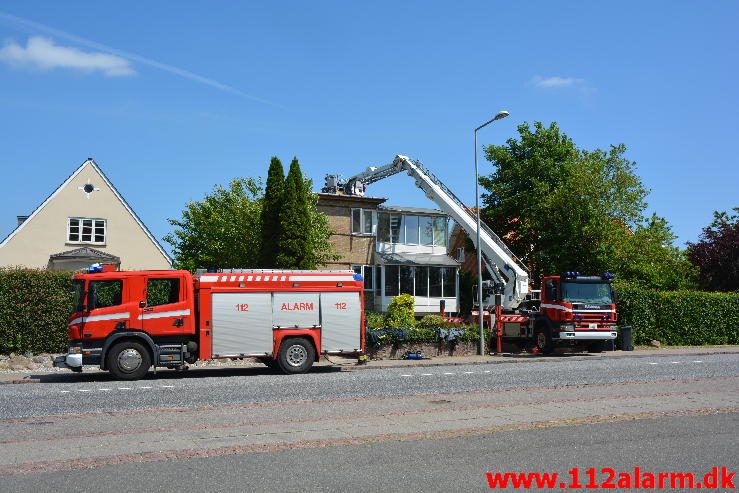 Brand Etageejendom. Fredericiavej i Vejle. 07/06-2016. Kl. 12:30.