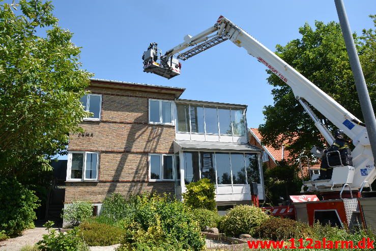 Brand Etageejendom. Fredericiavej i Vejle. 07/06-2016. Kl. 12:30.