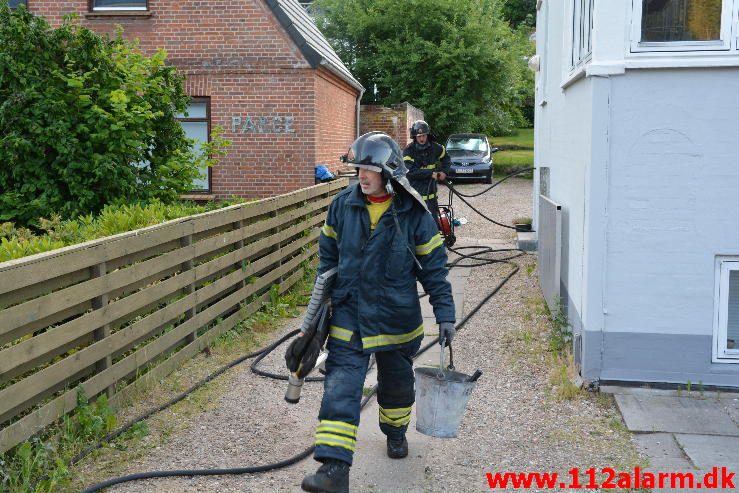 Brand i Etageejendom. Grejsdalsvej 129 i Vejle. 08/06-2016. Kl. 20:19.