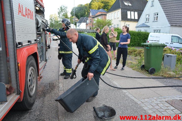 Brand i Etageejendom. Grejsdalsvej 129 i Vejle. 08/06-2016. Kl. 20:19.