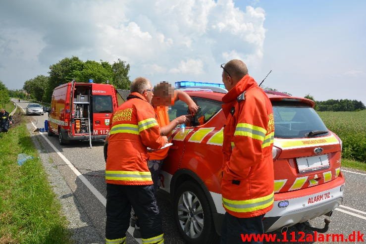 Str. forurening-Benzinudslip. Vejlevej ved Hyrup. 17/06-2016. Kl. 13:08.