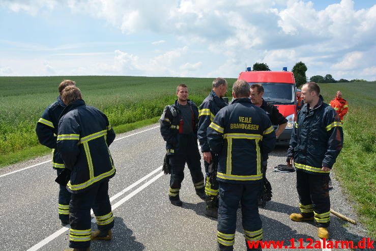 Str. forurening-Benzinudslip. Vejlevej ved Hyrup. 17/06-2016. Kl. 13:08.