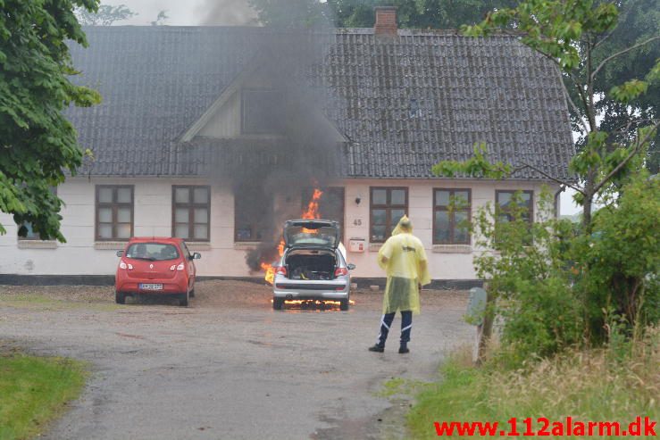 Bilbrand. Hovervej i Vejle. 25/06-2016. Kl. 13:12.