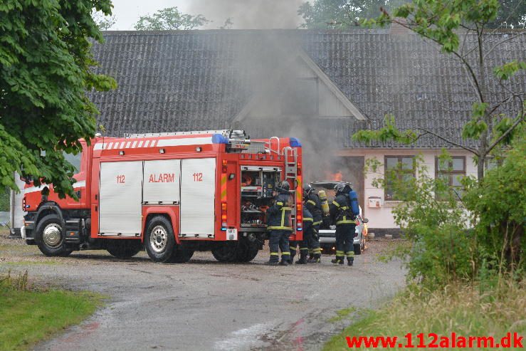 Bilbrand. Hovervej i Vejle. 25/06-2016. Kl. 13:12.