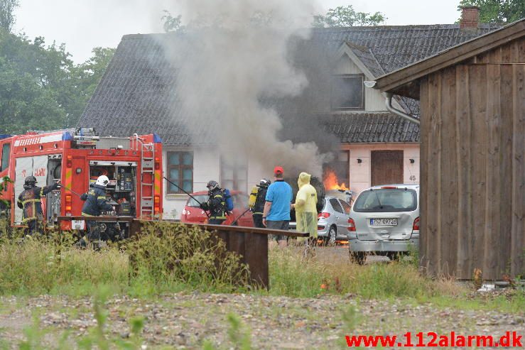 Bilbrand. Hovervej i Vejle. 25/06-2016. Kl. 13:12.