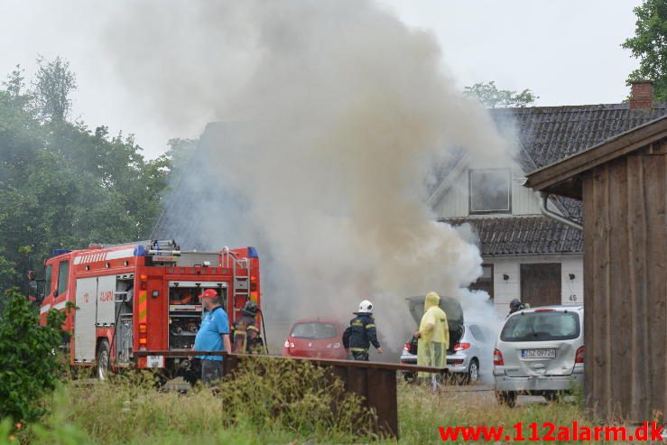 Bilbrand. Hovervej i Vejle. 25/06-2016. Kl. 13:12.