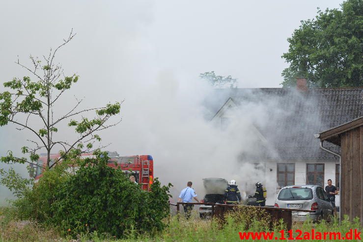 Bilbrand. Hovervej i Vejle. 25/06-2016. Kl. 13:12.