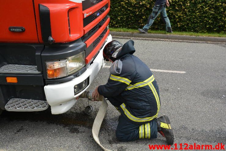 Brand i Villa. Fårupvej ved Jelling. 28/06-2016. Kl. 16:00.