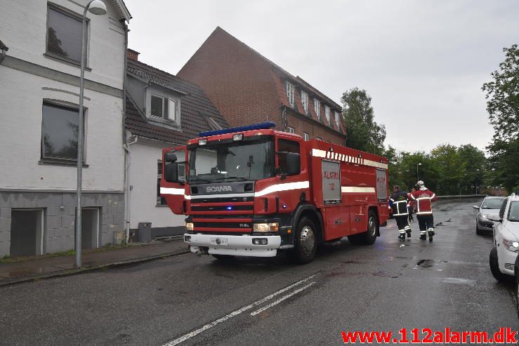 Brand i Villa. Ribegade i Vejle. 29/06-2016. Kl. 08:31.