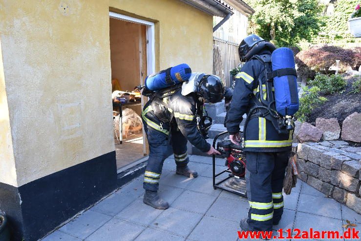 Brand i Villa. kildevang i Vejle. 30/06-2016. Kl. 19:42.