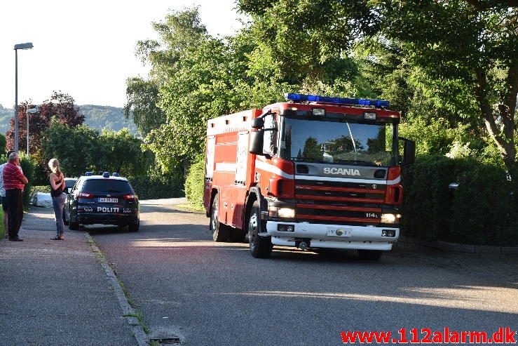 Brand i Villa. kildevang i Vejle. 30/06-2016. Kl. 19:42.
