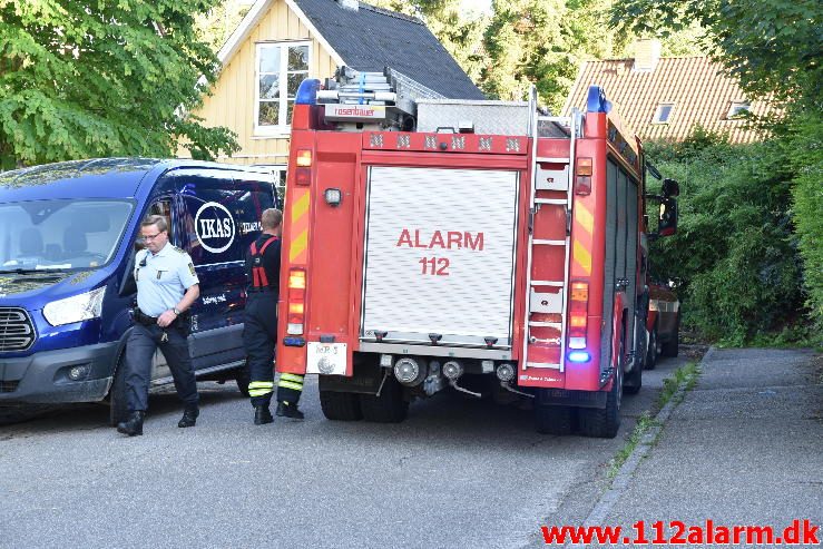 Brand i Villa. kildevang i Vejle. 30/06-2016. Kl. 19:42.