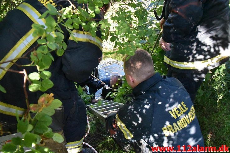 Personredning – Skrænt. Mølleåen i Vejle. 19/07-2016. Kl. 18:47.