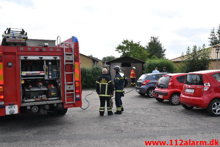 Brand i Butik. E T Jørgensvej i vejle. 21/07-2016. Kl. 10:52.