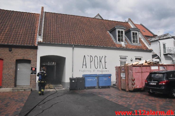 Brand i Etageejendom. Foldegade i Vejle. 21/07-2016. Kl. 10:05.