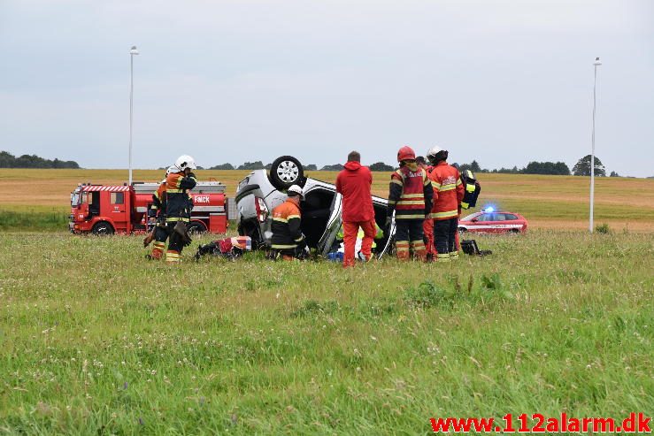 Fuh med fastklemt. Vandelvej ved Rundkørselen. 29/07-2016. Kl. 06:20.