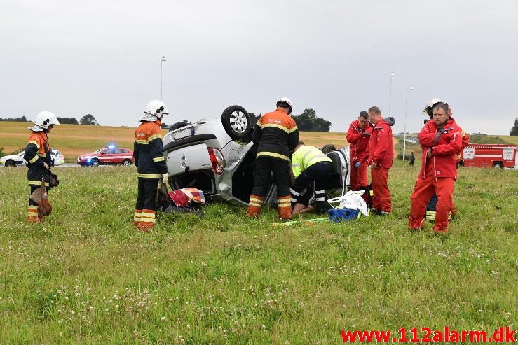 Fuh med fastklemt. Vandelvej ved Rundkørselen. 29/07-2016. Kl. 06:20.