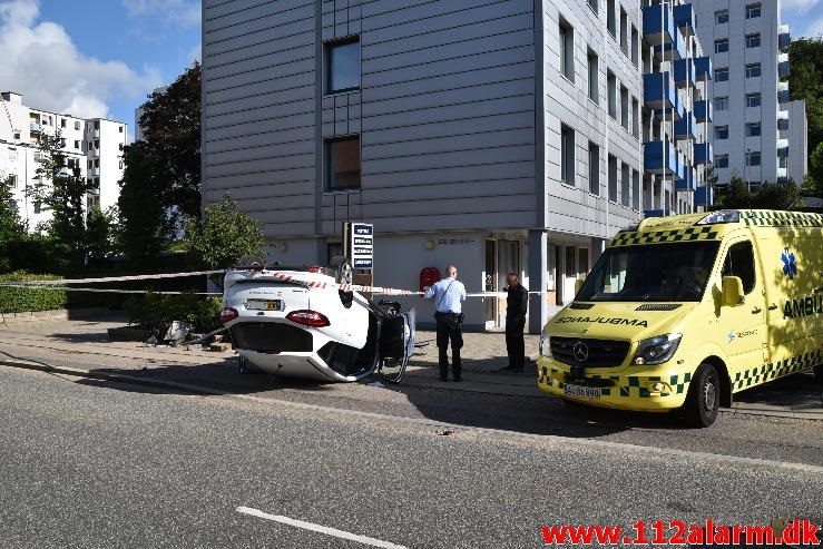 Fik et ildebefindende. Skovgade i Vejle. 01/08-2016. Kl. 08:51.