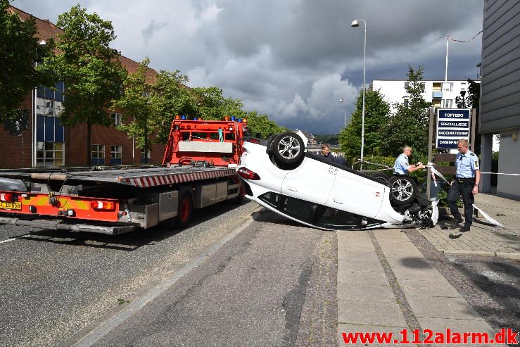 Fik et ildebefindende. Skovgade i Vejle. 01/08-2016. Kl. 08:51.