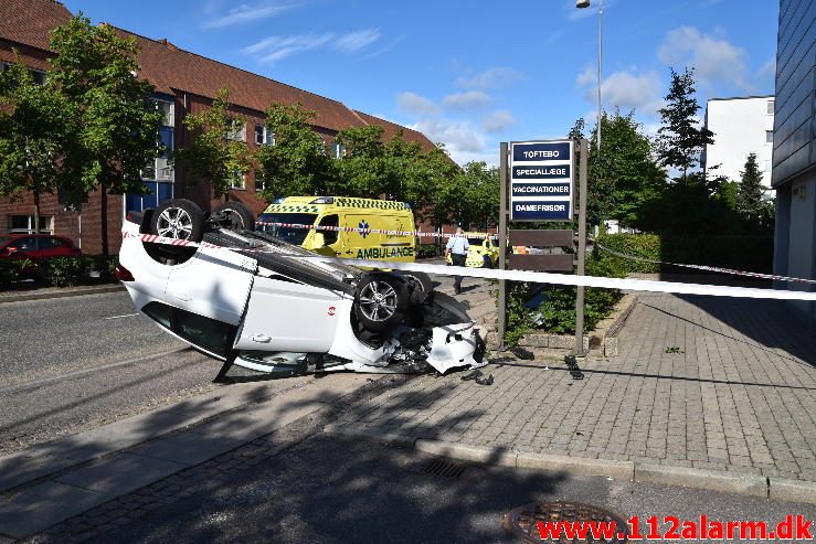 Fik et ildebefindende. Skovgade i Vejle. 01/08-2016. Kl. 08:51.