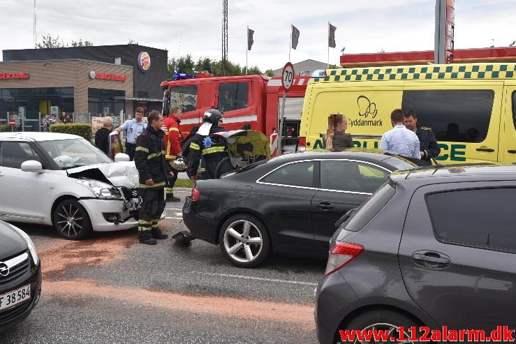 FUH med fastklemt. Horsensvej i Vejle. 14/08-2016. Kl. 14:14.