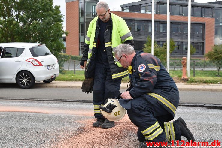 FUH med fastklemt. Horsensvej i Vejle. 14/08-2016. Kl. 14:14.