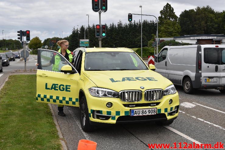 FUH med fastklemt. Horsensvej i Vejle. 14/08-2016. Kl. 14:14.