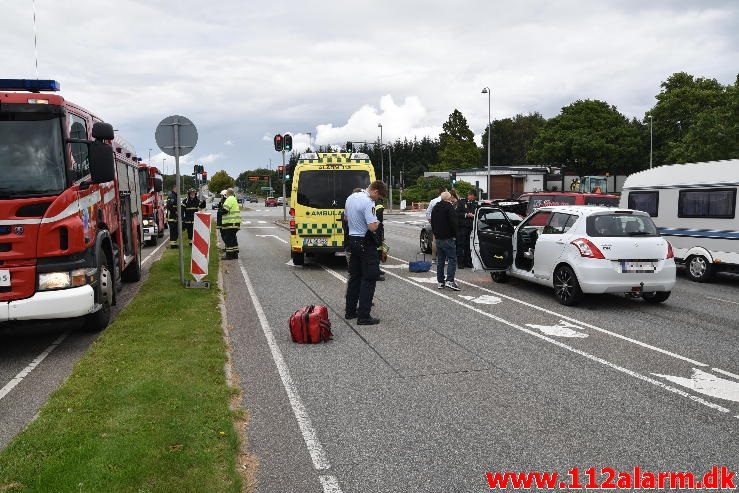 FUH med fastklemt. Horsensvej i Vejle. 14/08-2016. Kl. 14:14.