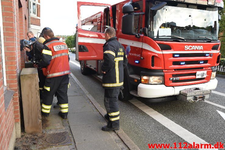 Brand i elskab. Vesterbrogade i Vejle. 18/08-2016. Kl. 06:52.