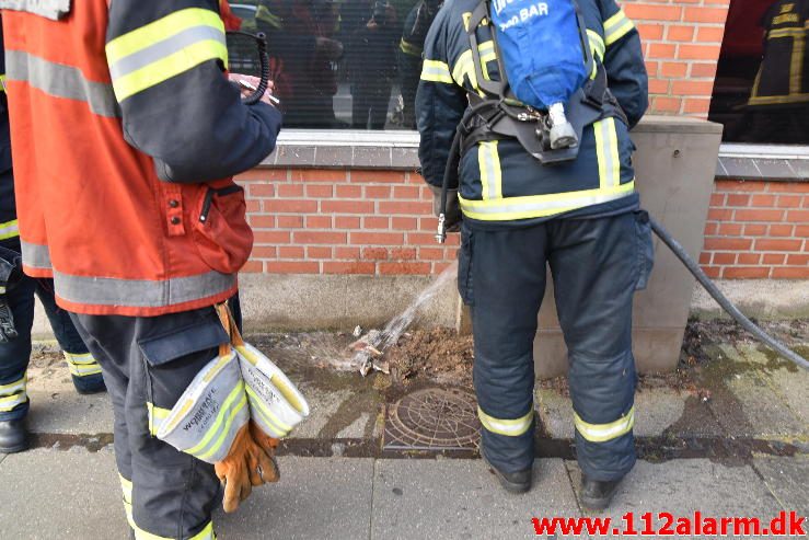 Brand i elskab. Vesterbrogade i Vejle. 18/08-2016. Kl. 06:52.