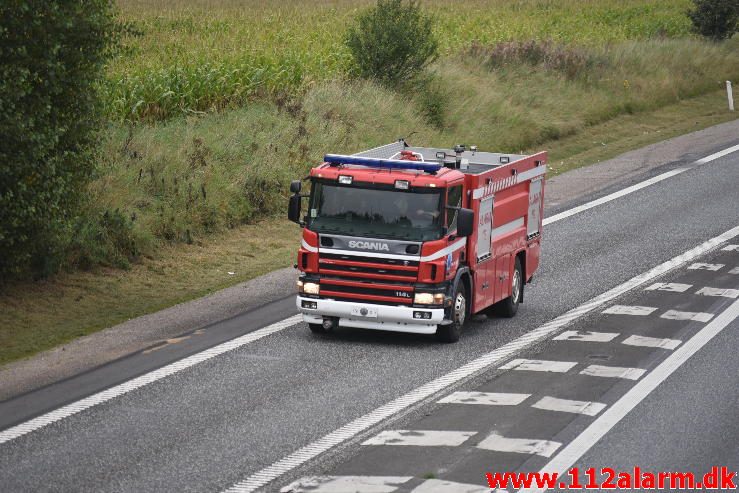 FUH med fastklemt. Motorvejen E 45 ved DTC. 