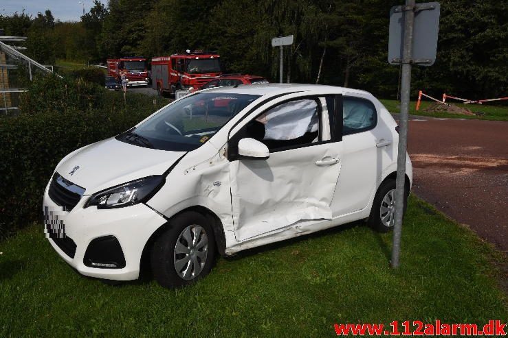 FUH med fastklemt. Vindinggård Ringvej i Vinding. 16/09-2016. Kl. 13:24.