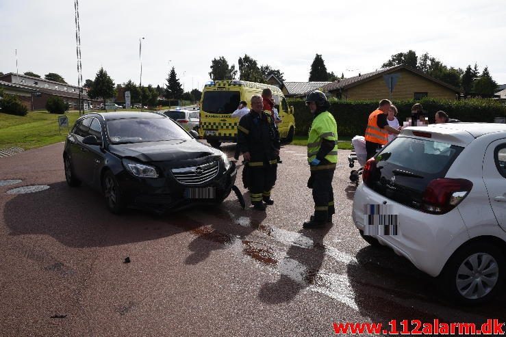 FUH med fastklemt. Vindinggård Ringvej i Vinding. 16/09-2016. Kl. 13:24.