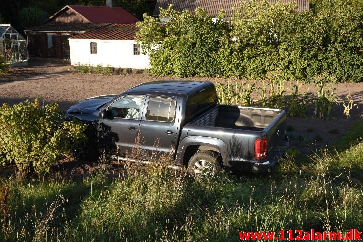 FUH med fastklemt. Bredsten Landevej ved Gadbjerg. 27/09-2016. Kl. 17:27.